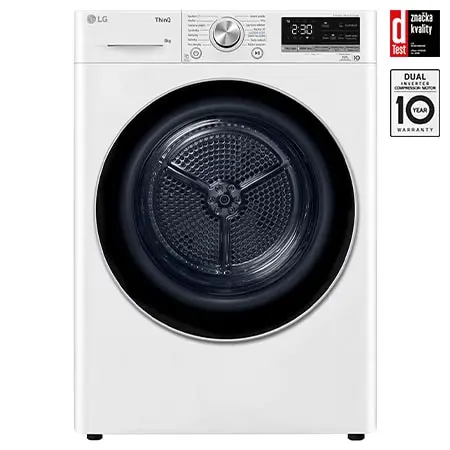 Sušička LG - 8 kg - DUAL Inverter Heat Pump™-ThinQ™-Bílá