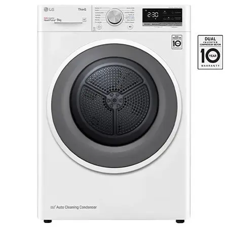 Sušička LG - 9 kg - DUAL Inverter Heat Pump™ -ThinQ™-Bílá