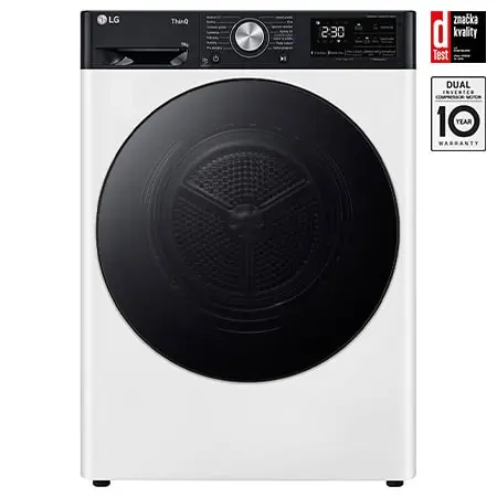 Sušička LG - 9 kg - DUAL Inverter Heat Pump™ -ThinQ™-Bílá
