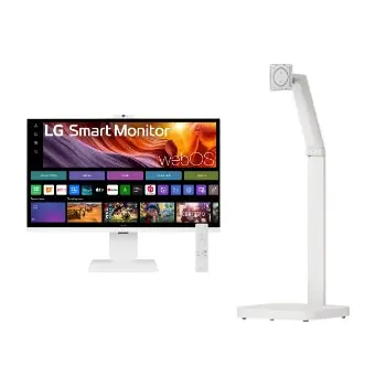 SET - 31,5" 4K UHD Smart monitor 32U850SA-W + Otočný stojan LG Swing Stand STA32F