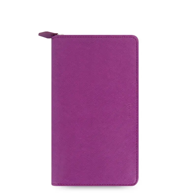Filofax Kroužkový diář 2027 Saffiano osobní compact zip - fialový