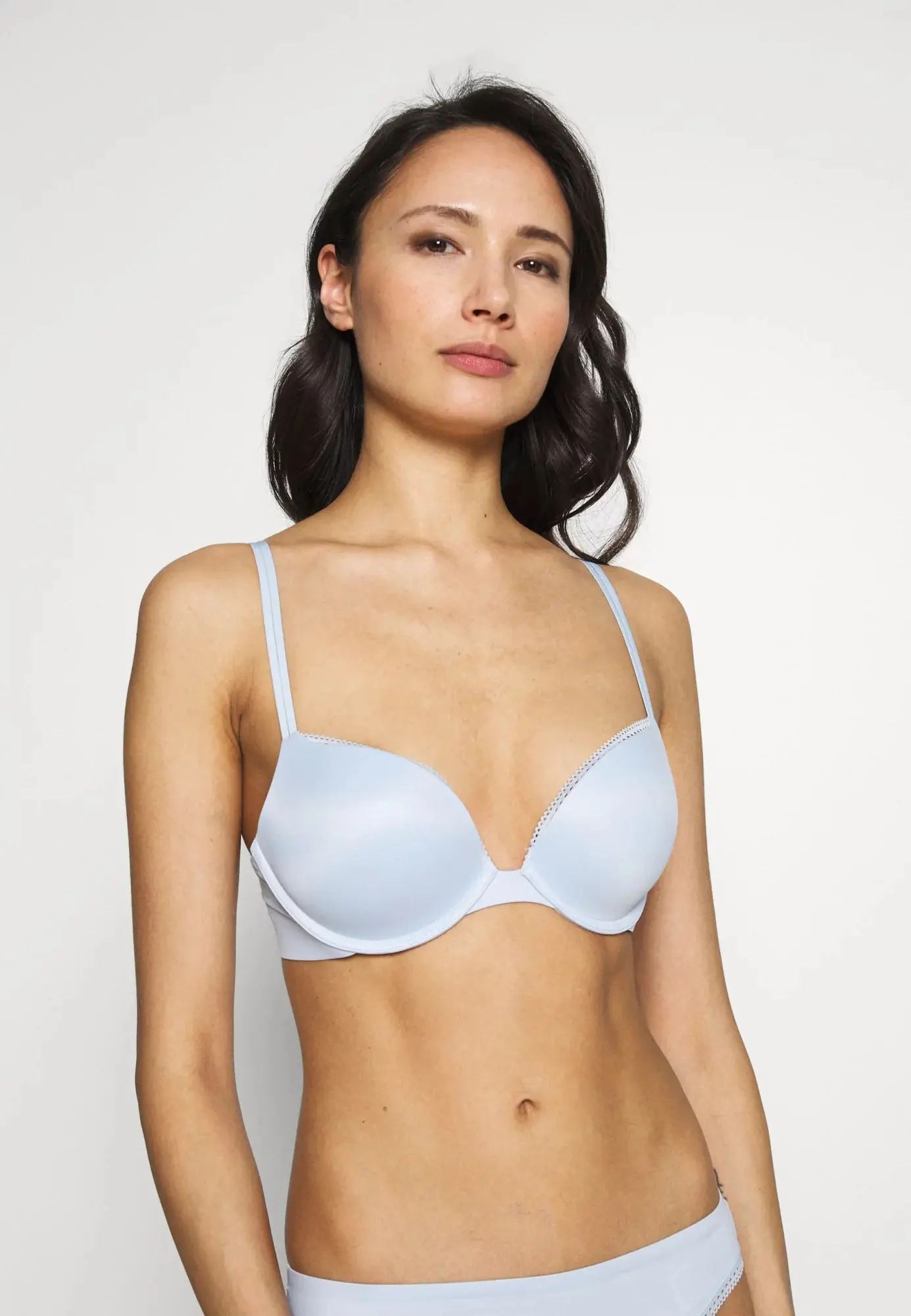 Podprsenka push-up QF4083E-GR4 modrá - Calvin Klein 70C Modrá