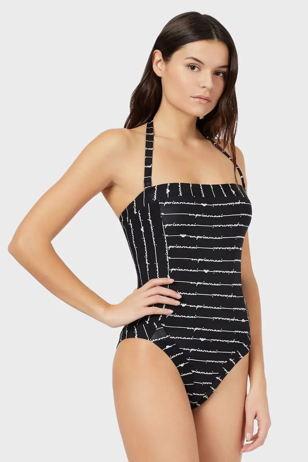 Dámské jednodílné plavky 262443 1P310 65820 černá - Emporio Armani L