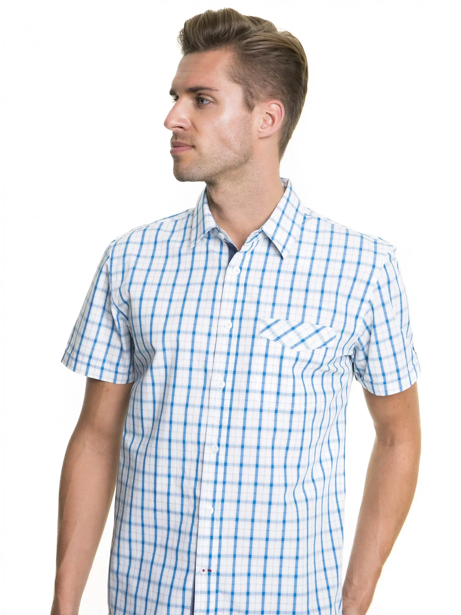 Košile s krátkým rukávem Big Star 141658 Blue-422 XL