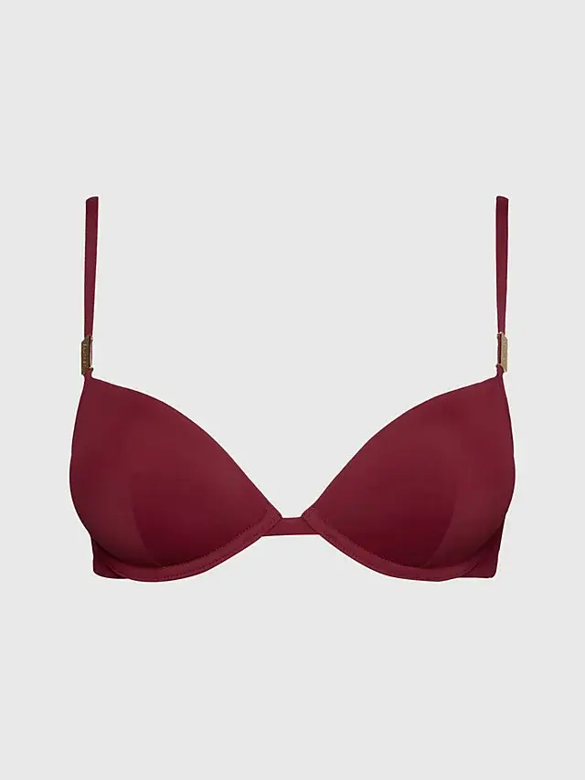 Dámská plavková podprsenka bikini KW0KW02278 XN0 bordó - Calvin Klein 85D