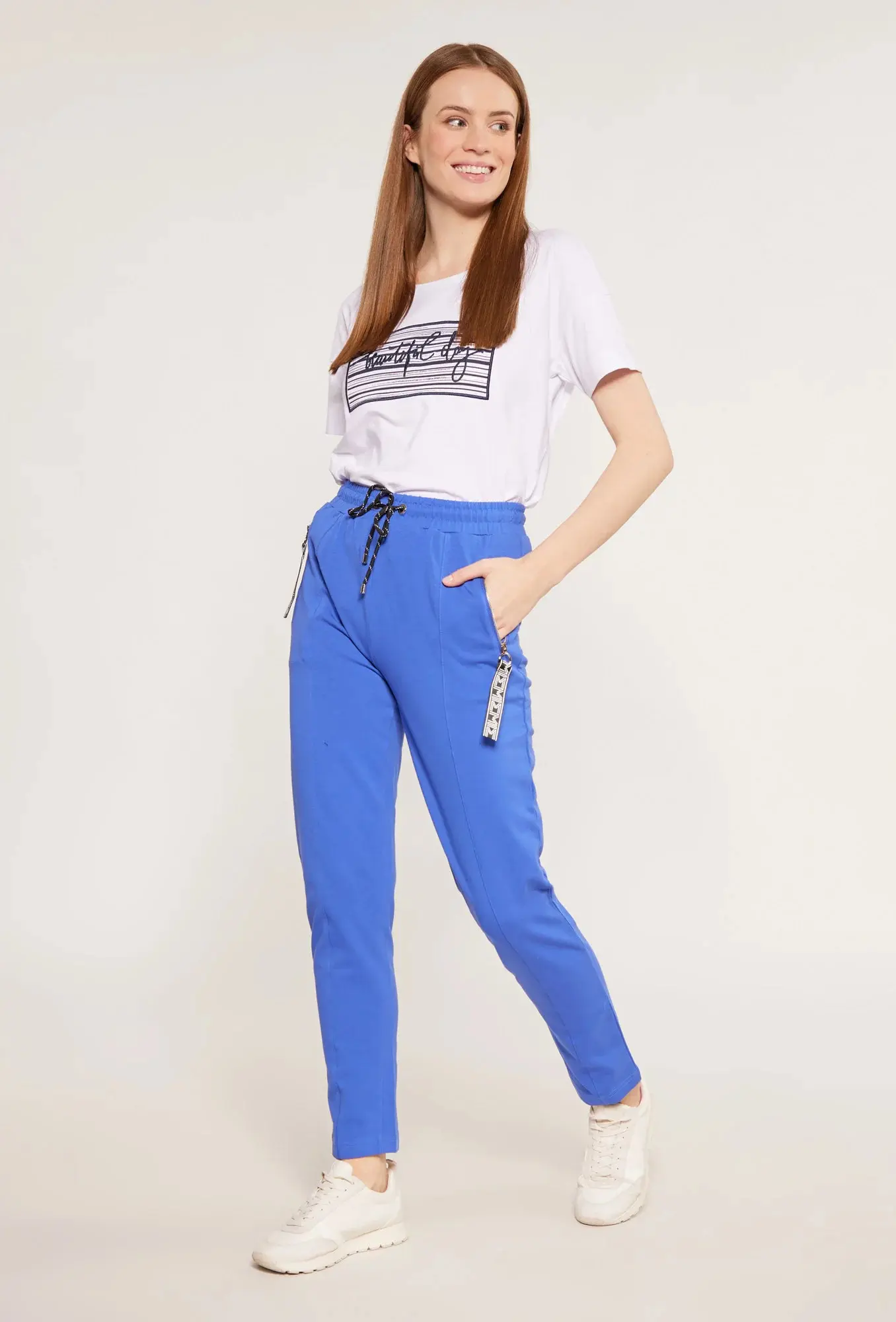 Dámské kalhoty / tepláky TRU0010-013 královská modř - Monnari XL Královská modř