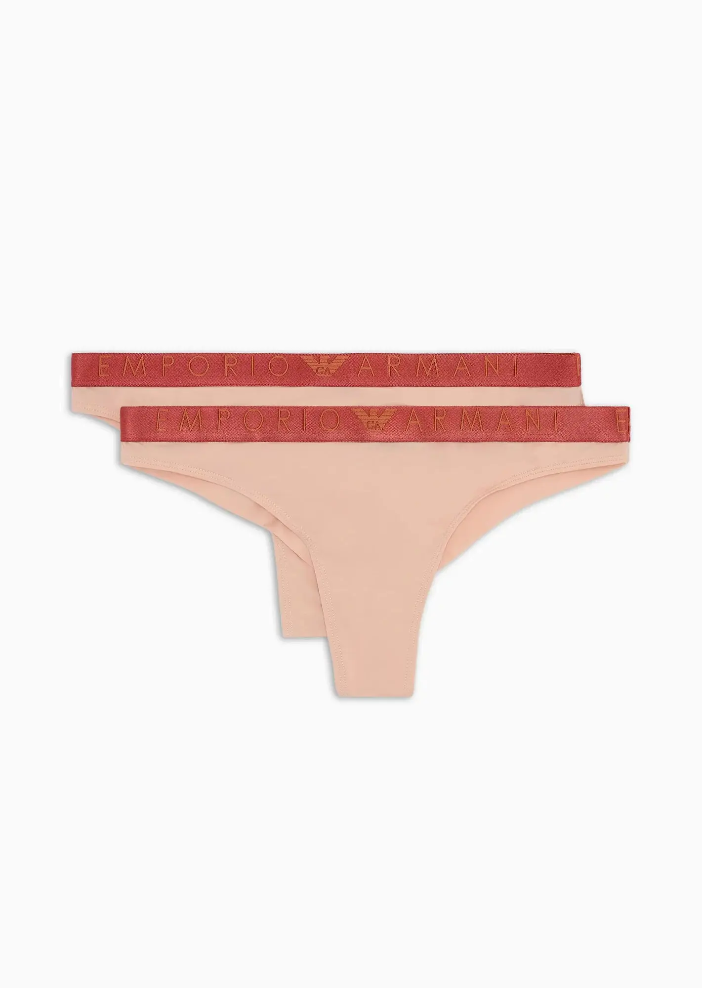Dámská tanga 2PACK 163333 3F235 03050 nude - Emporio Armani L