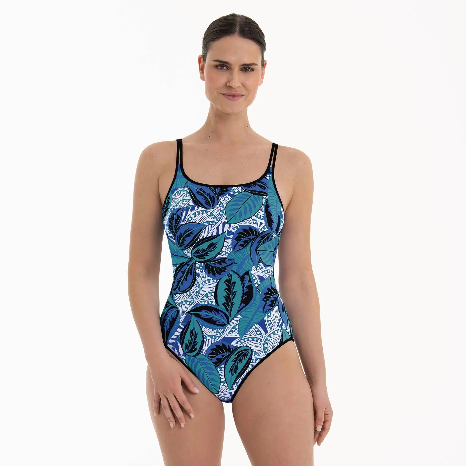 Dámské Style Olinda jednodílné plavky 6288 326 Modrá mix - Anita modrá-vzor 42/85C