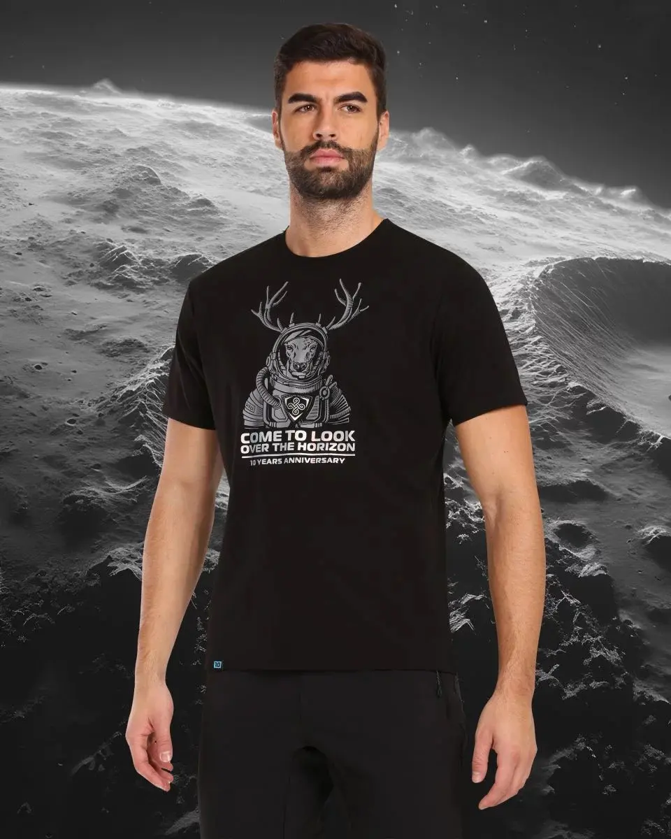 Pánské tričko LTD CALYPSO-M Černá s potiskem - Kilpi černá s potiskem 2XL
