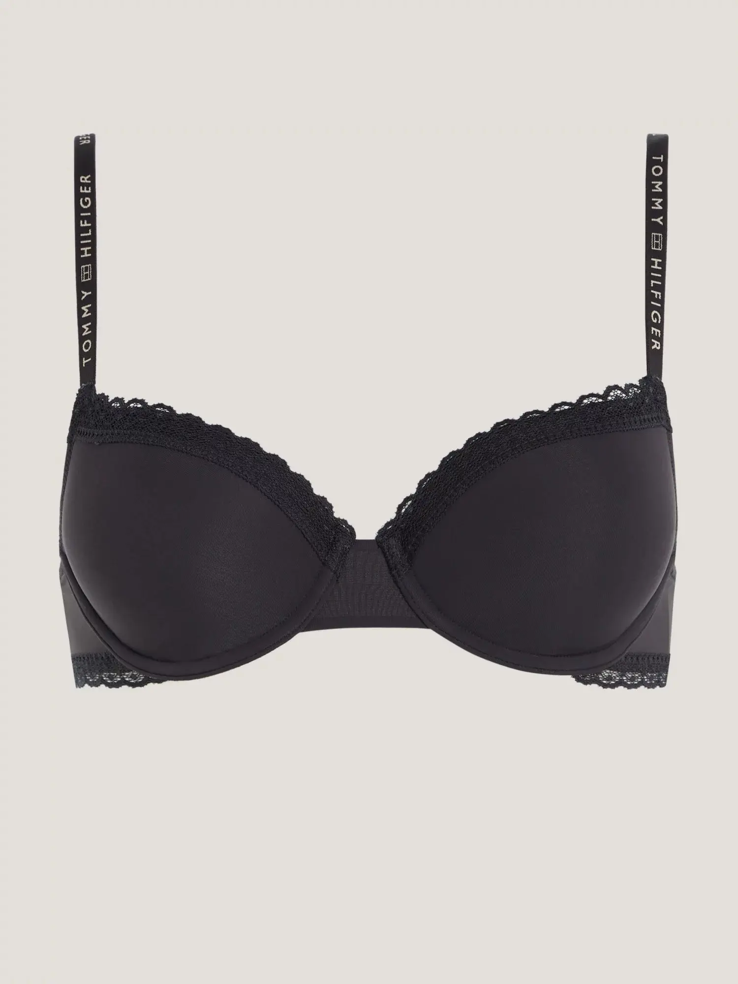 Dámská podprsenka TONAL LACE DEMI-CUP BRA UW0UW04546 BDS černá - Tommy Hilfiger 75B