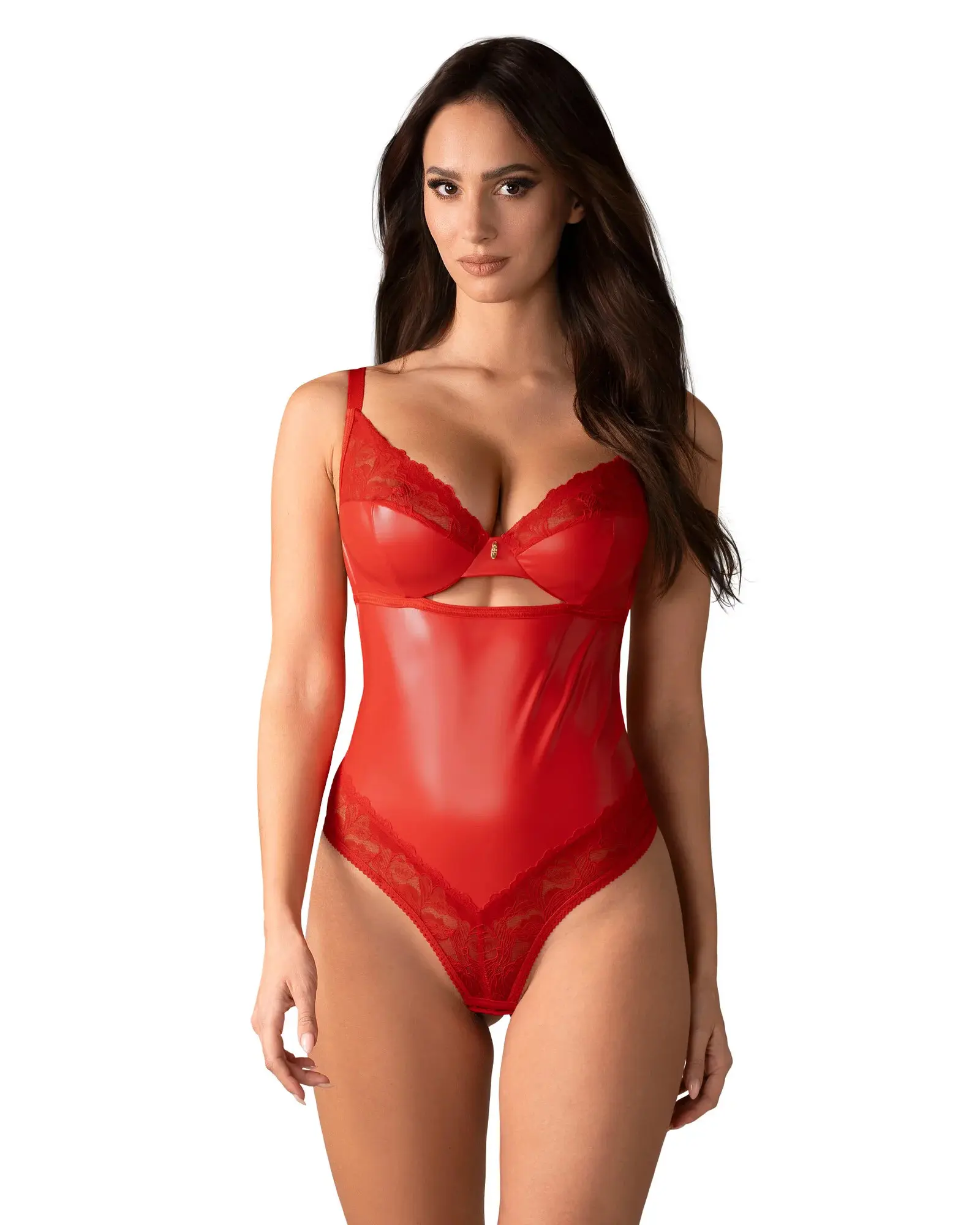Půvabné body Aliosa teddy - Obsessive červená S/M