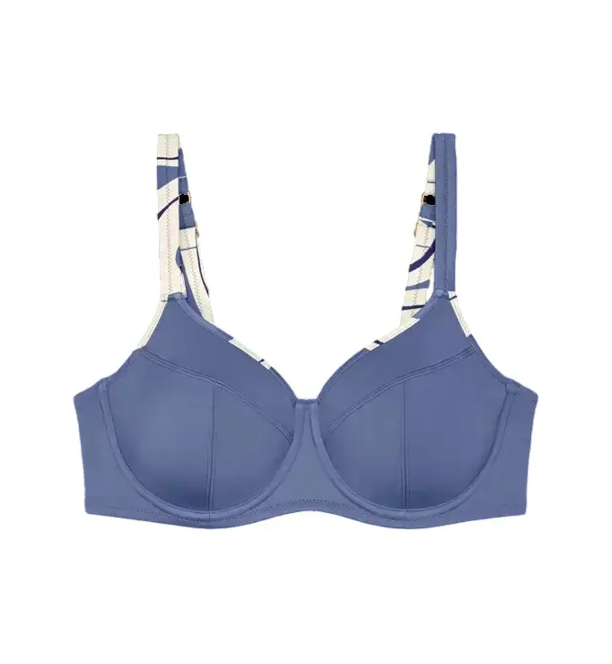 Dámská plavková podprsenka Summer Allure W sd 01 modré/ecru - Triumph 38G