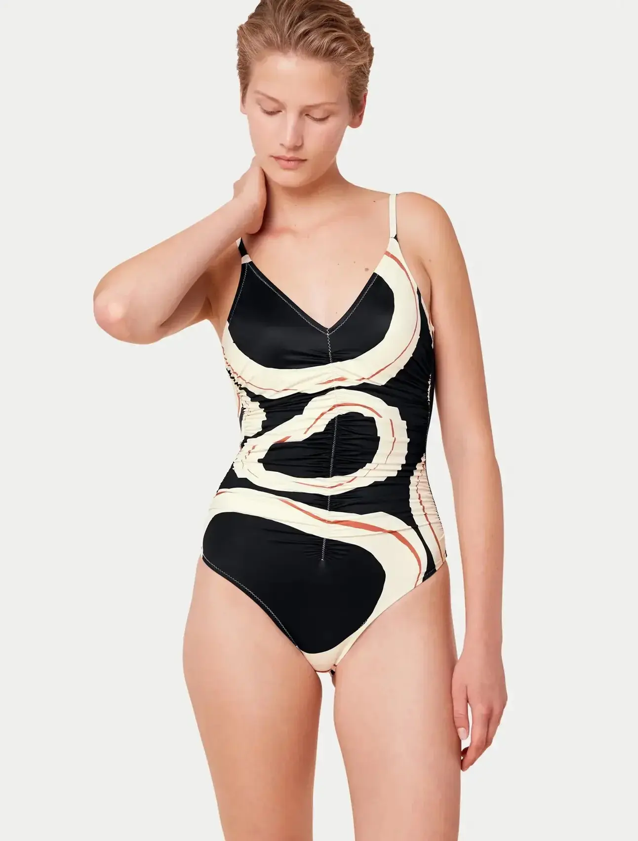 Dámské jednodílné plavky Summer Allure OP 01 černé - Triumph 40C