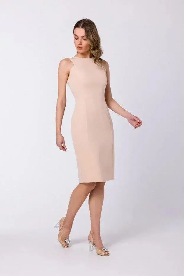 Dámské šaty S342 Béžová - Stylove béžová