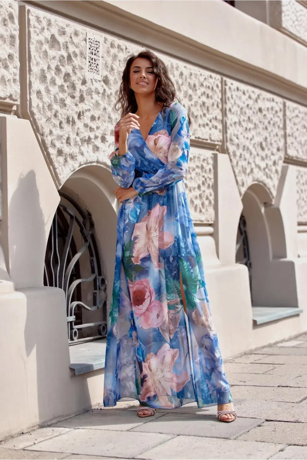 Denní šaty SUK419-200470 modro-růžové - Roco Fashion 44