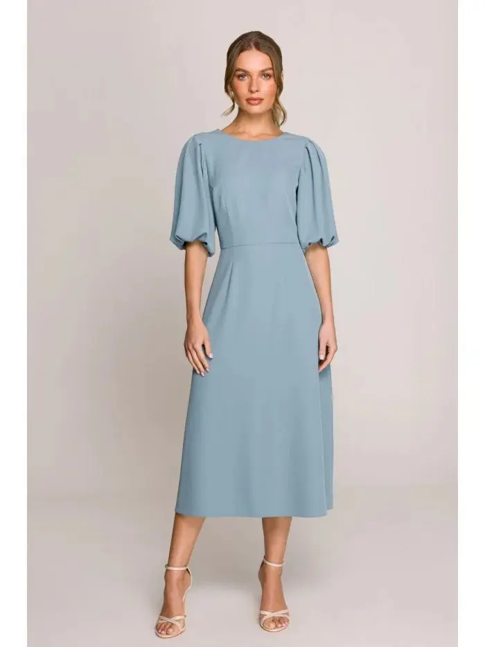 Dámské šaty S399 Světle modrá - Stylove světle modrá L
