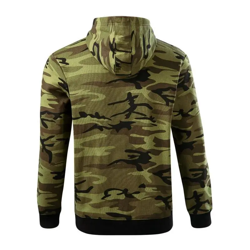 Pánská mikina bez knoflíků Camo M MLI-C1934 army - Malfini S