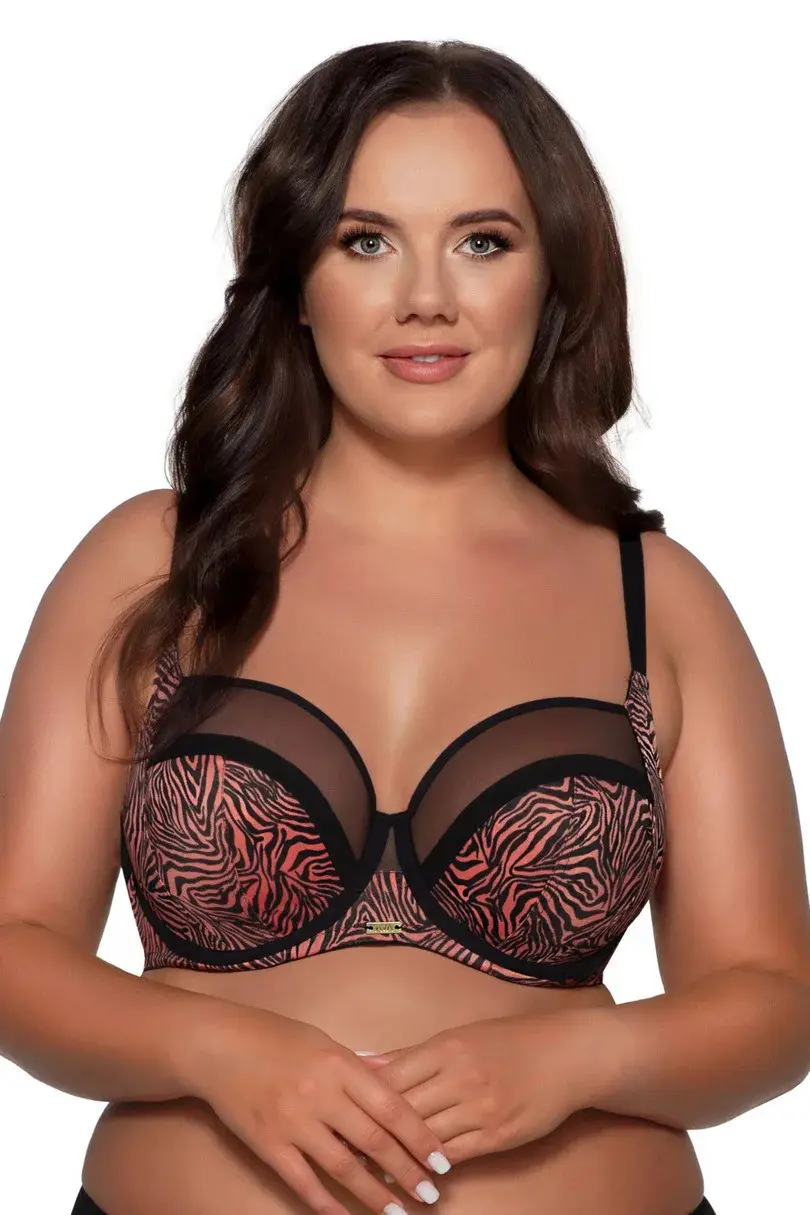 Dámská podprsenka TIGER SSS 1130/3 Terakota s černou - AVA terracotta 70H