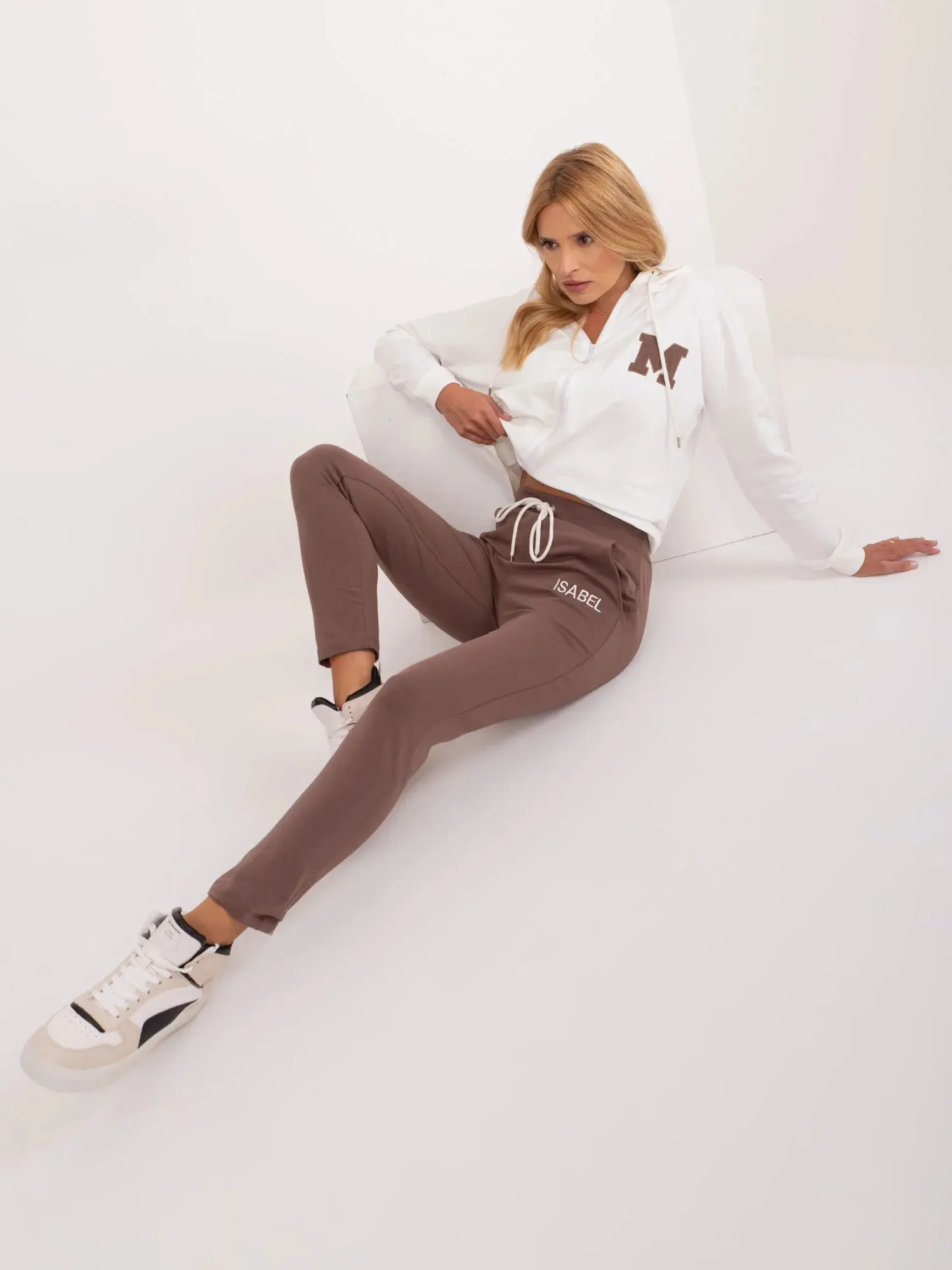 Dámská souprava RV KMPL 9178.27 Ecru s hnědou - FPrice ecru-hnědá L/XL