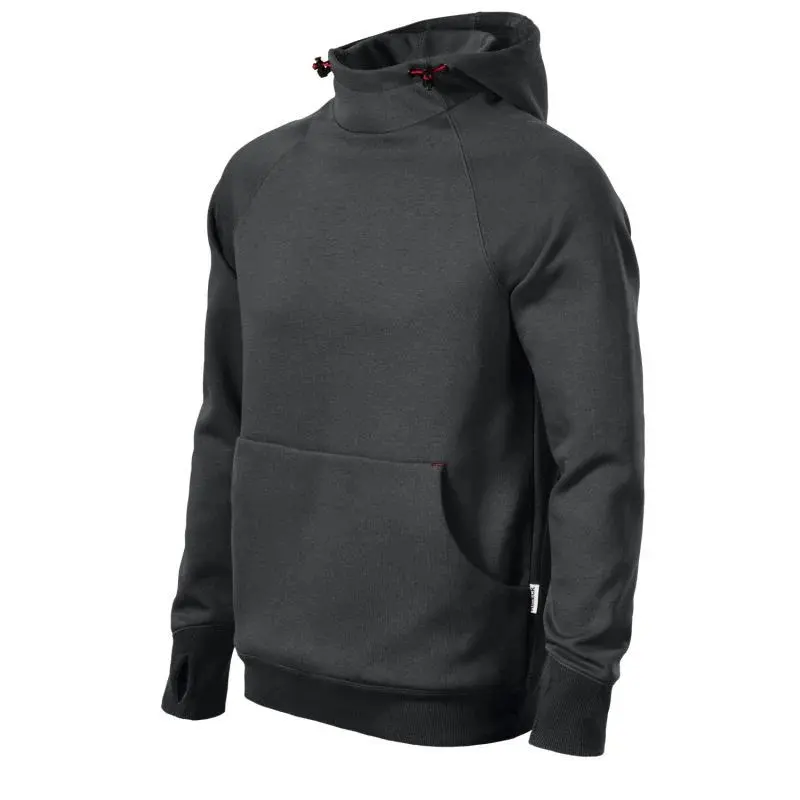 Pánská mikina s kapucí MLI-W4394 Tmavě šedá - Rimeck tmavě šedá 4XL
