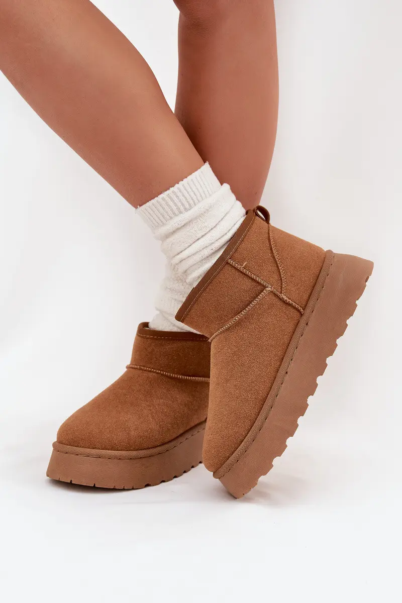 Dámské sněhule 25BT26-9147 hnědé - Sweet Shoes 38