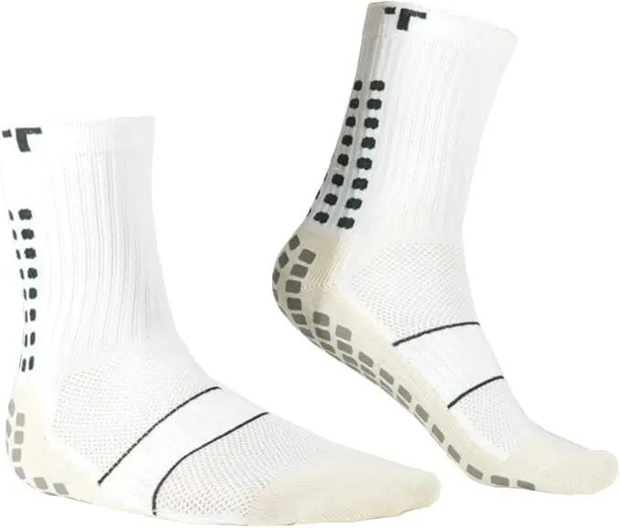 Protiskluzové fotbalové ponožky TRUsox 3.0 Mid-Calf Thin bílé - TRUSOX 38,5-43,5