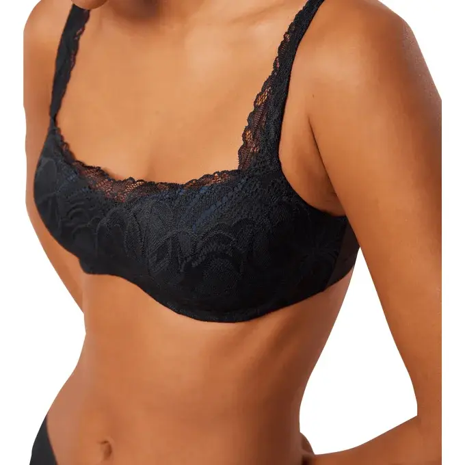 Dámská podprsenka Body Make-Up Illusion Lace Balconette - Triumph černá (0004) 075E