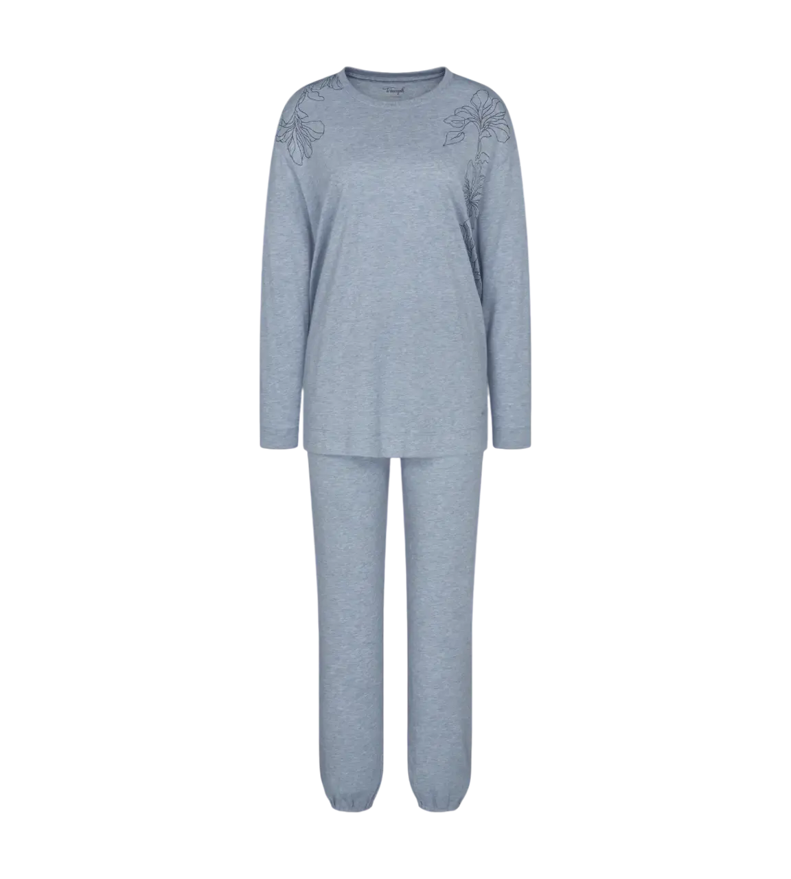 Dámské pyžamo Endless Comfort PK 01 LSL - TRIUMPH světlá kombinace modré (M007) 0038
