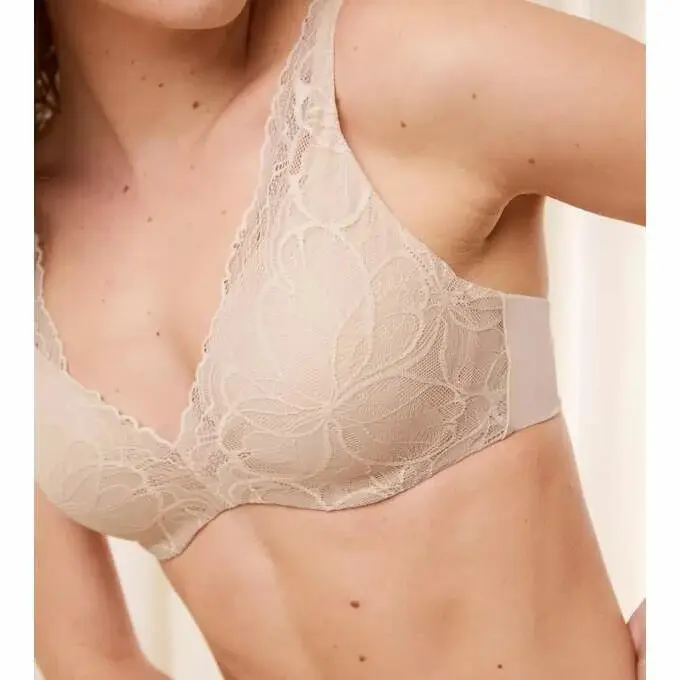 Dámská podprsenka Body Make-Up Illusion Lace WP - Triumph naze béžová (00NZ) 080C
