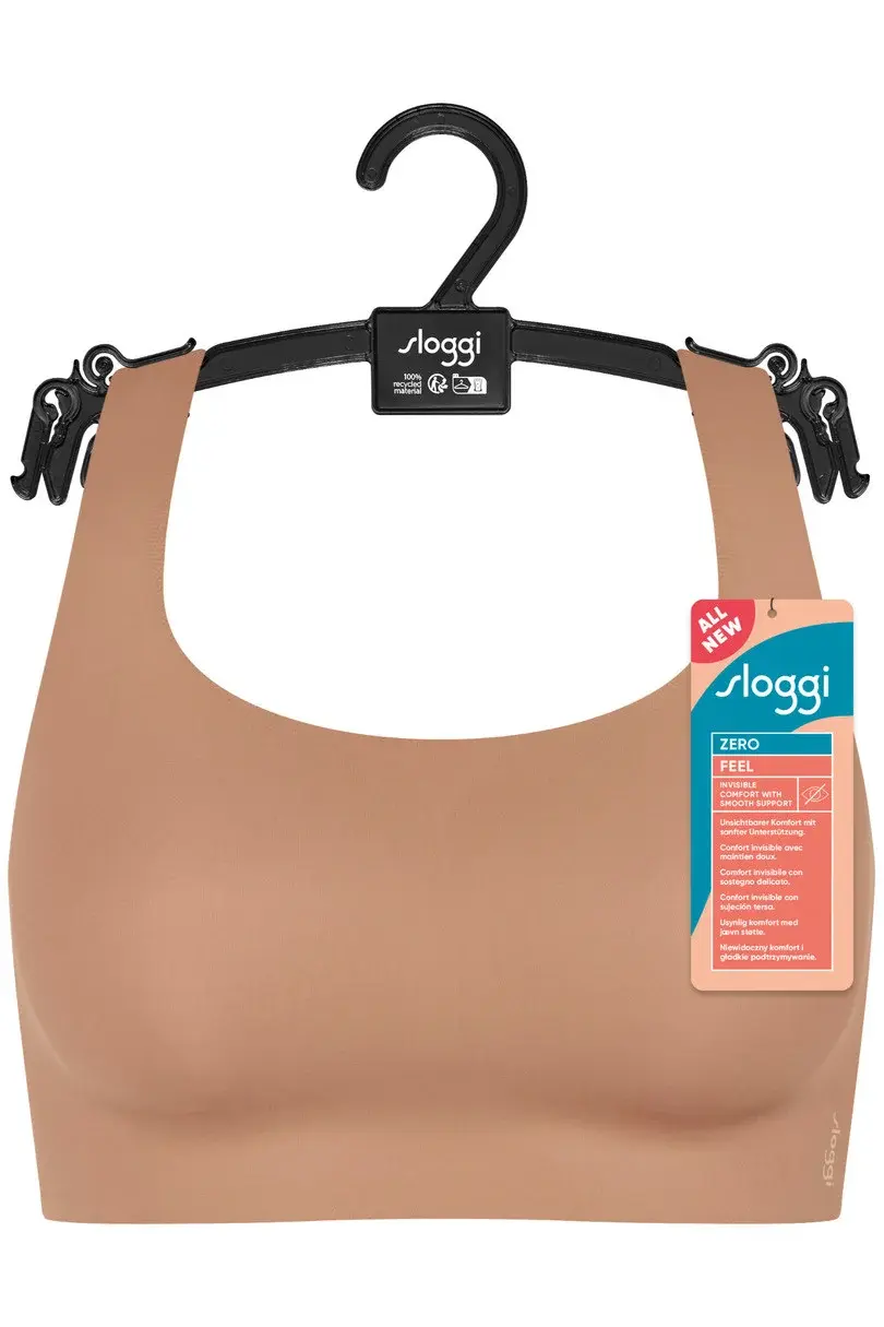 Dámská podprsenka ZERO Feel 2.0 Top - BROWN - sv. hnědá 00CM - SLOGGI BROWN M
