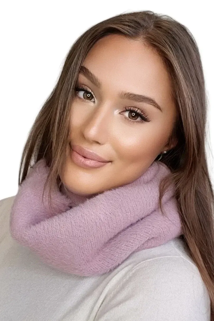 Dámská tunelová šála 05 tmavě růžová Univerzální