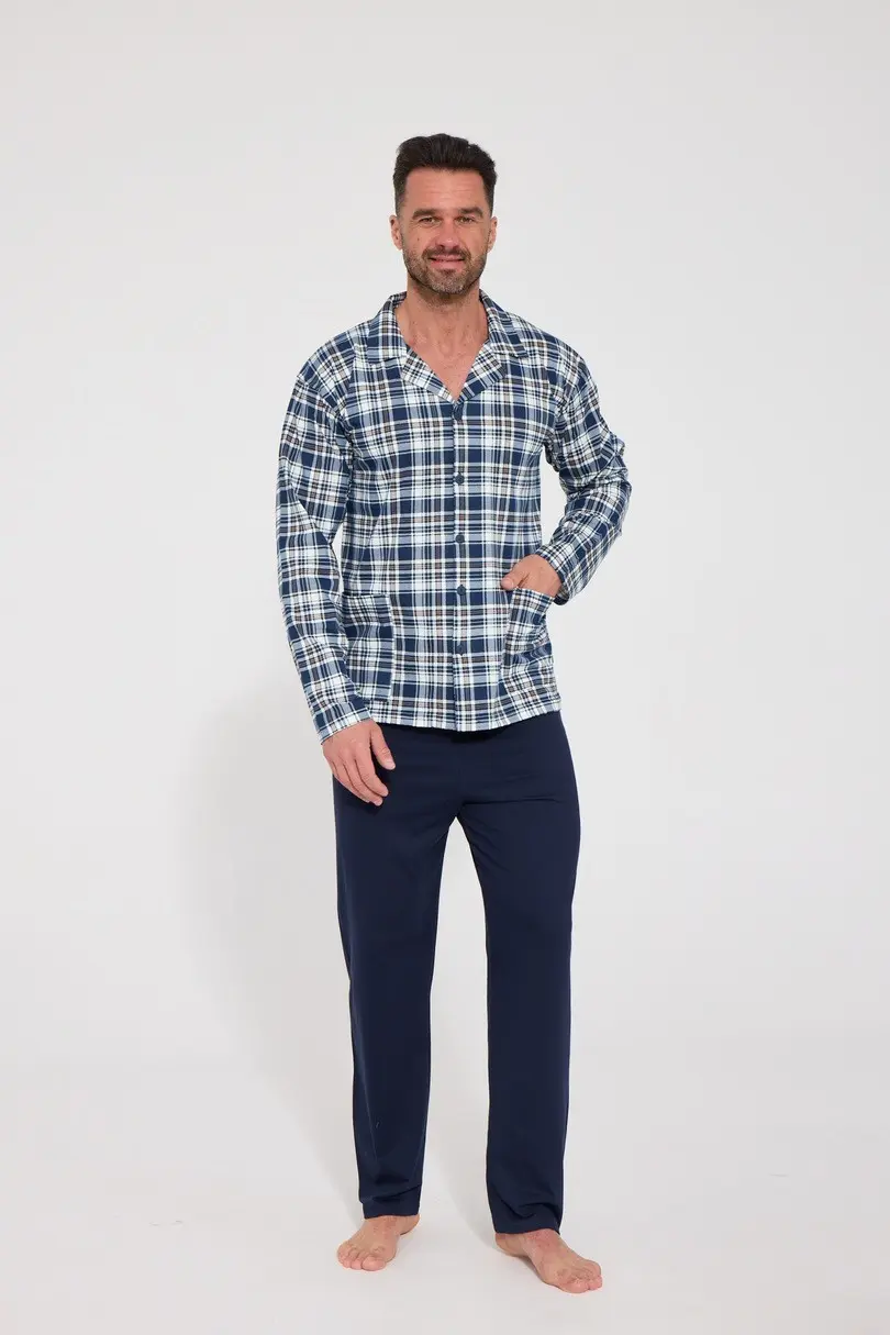 PÁNSKÉ PYŽAMO DR 114 model 22220214 - Cornette modrá XL