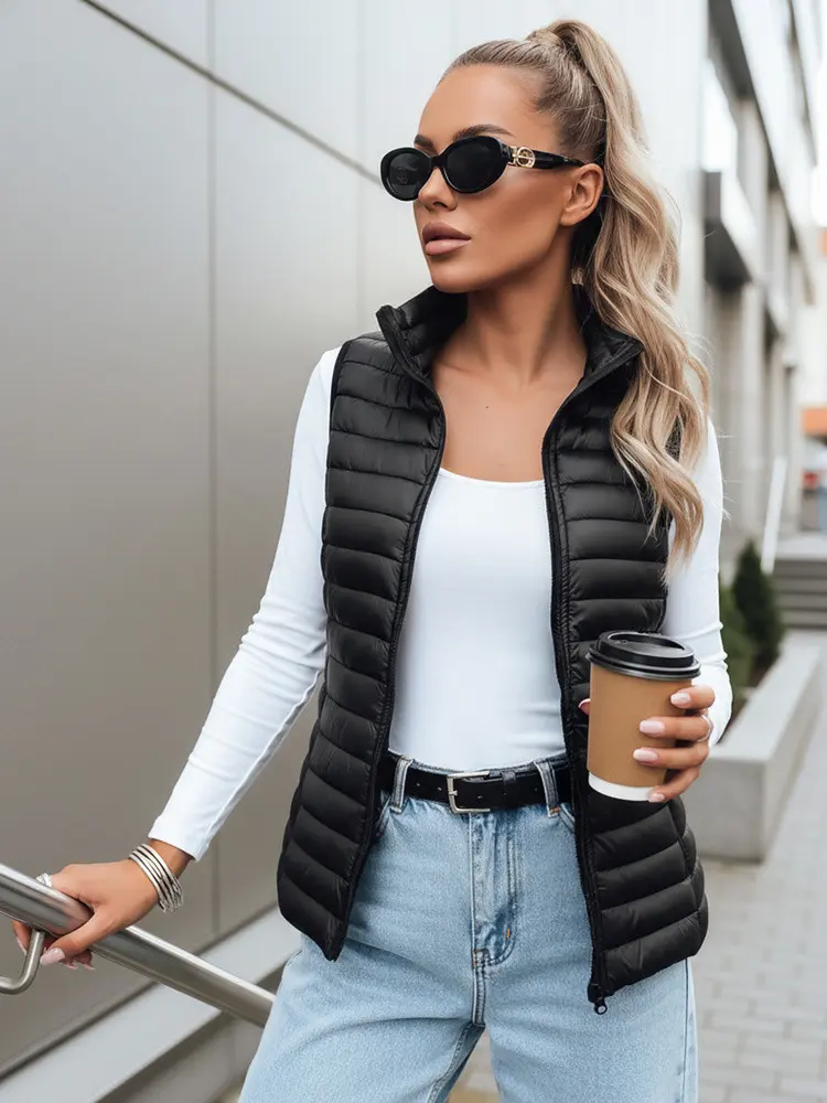 Dámská prošívaná vesta STANSY černá FashionStreet TY3102