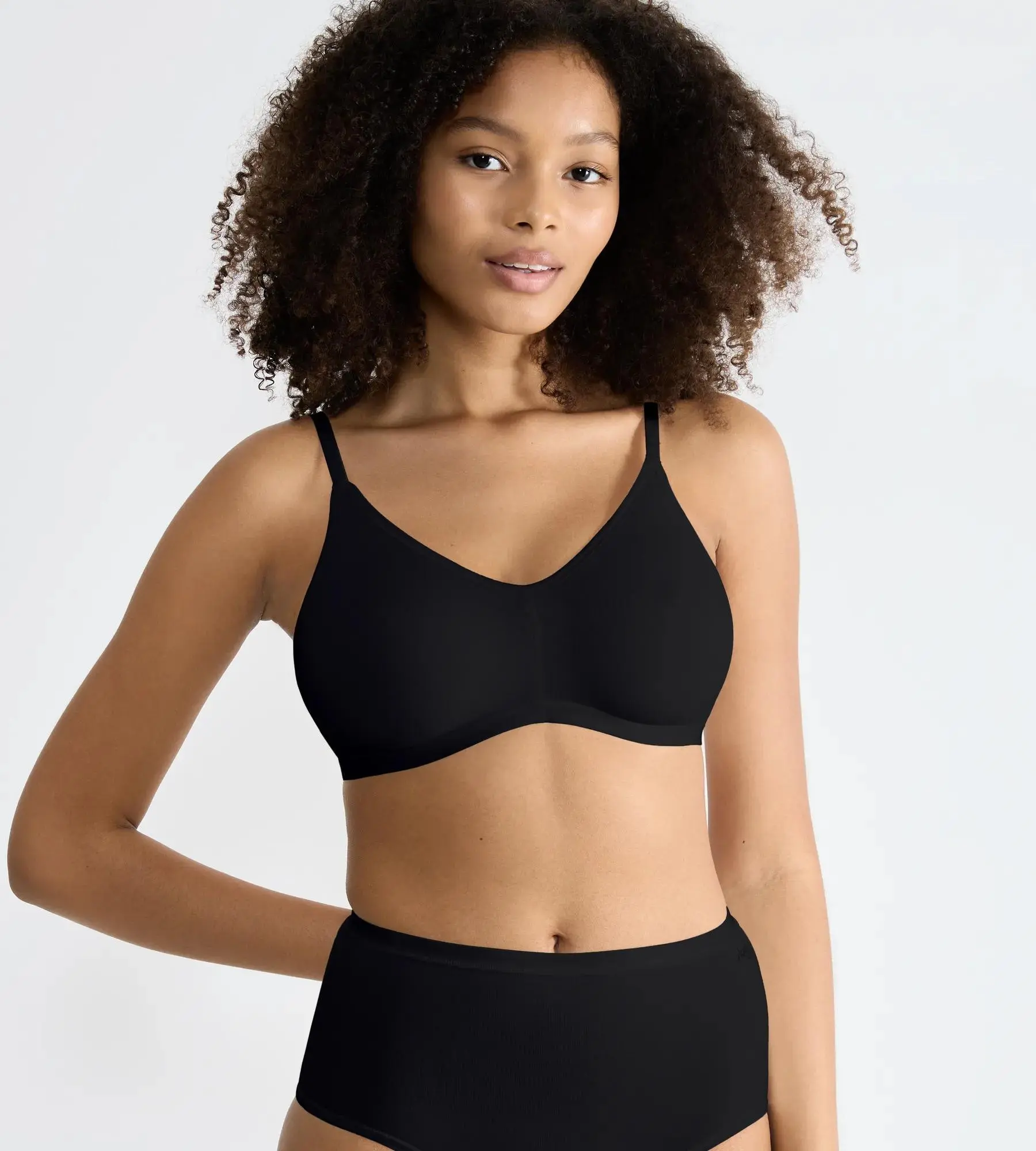 Dámská podprsenka GO Daily Cotton Soft bra - BLACK - černá 0004 - SLOGGI BLACK M