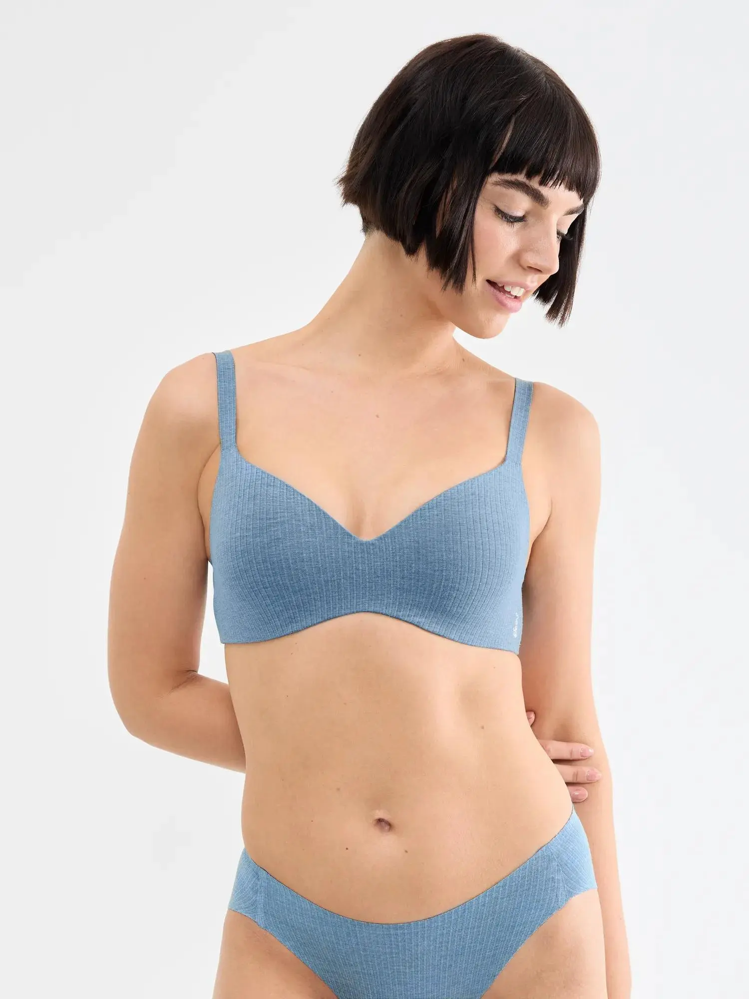Podprsenka sloggi ZERO Feel Pure THE UP TShirt Bra modrá Blue - SLOGGI Liberty Blue S2