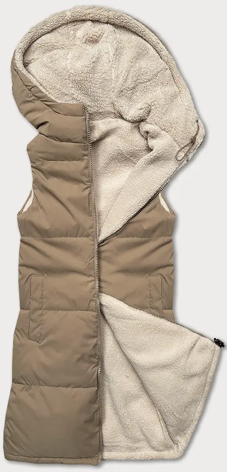 Dámská oboustranná vesta z ovčí kůže J Style béžová (16M9166-62) odstíny béžové
