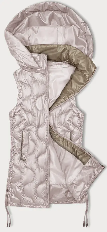 Dámské prošívané bezrukávové šaty bez rukávů S'West pearl pink (B8337-51) odstíny růžové L (40)