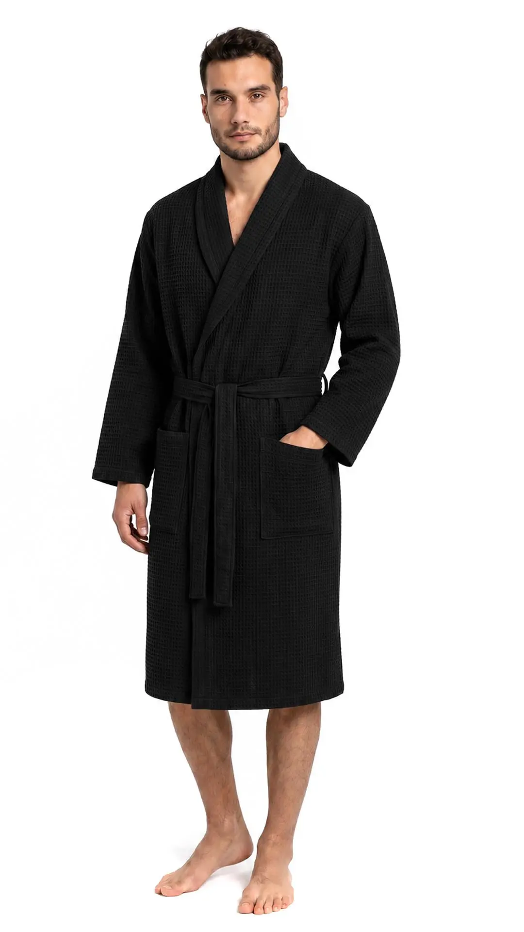 Pánský vaflový župan Vestis Saimaa Black Beauty XXL