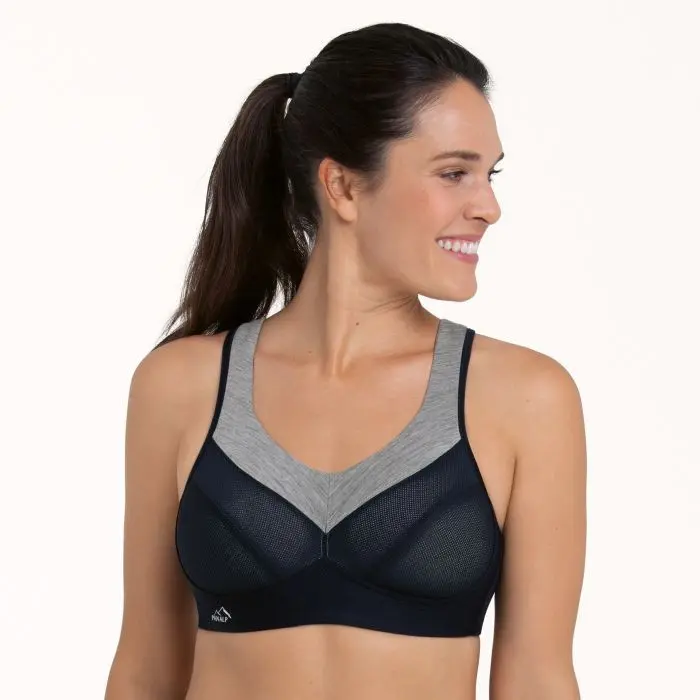 PanAlp wool sportovní podprsenka 5555 black/melange - Active 484 black/melange