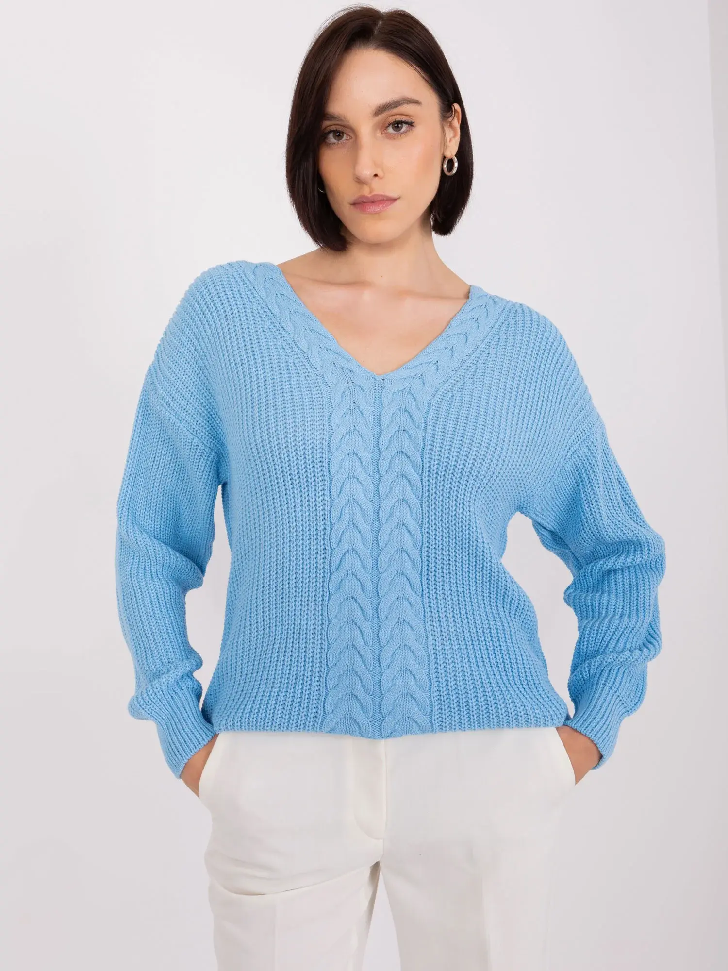 BA SW 8028 jumper.32 světle modrá jedna velikost