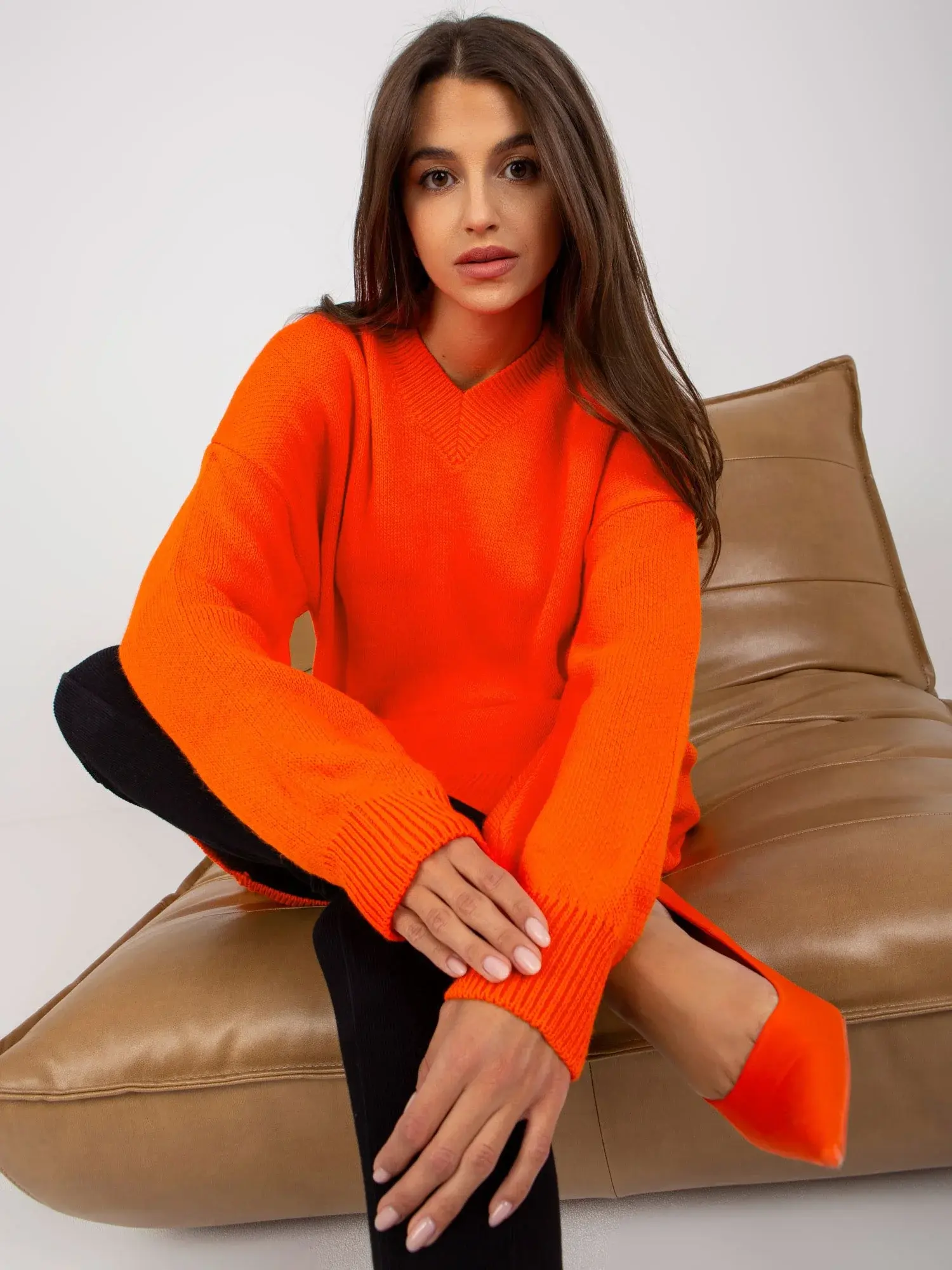 Svetr LC SW 0341.38P oranžová jedna velikost