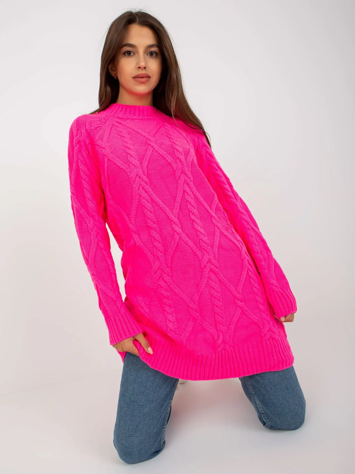 Jumper LC SW 8012.88P fluo růžový jedna velikost
