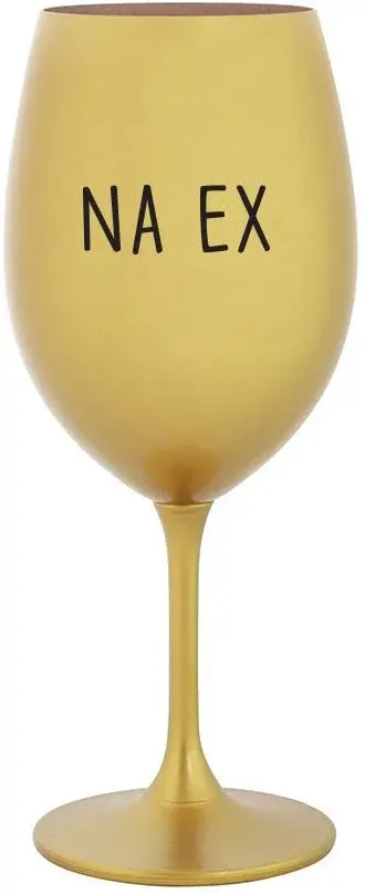 NA EX - zlatá sklenice na víno 350 ml