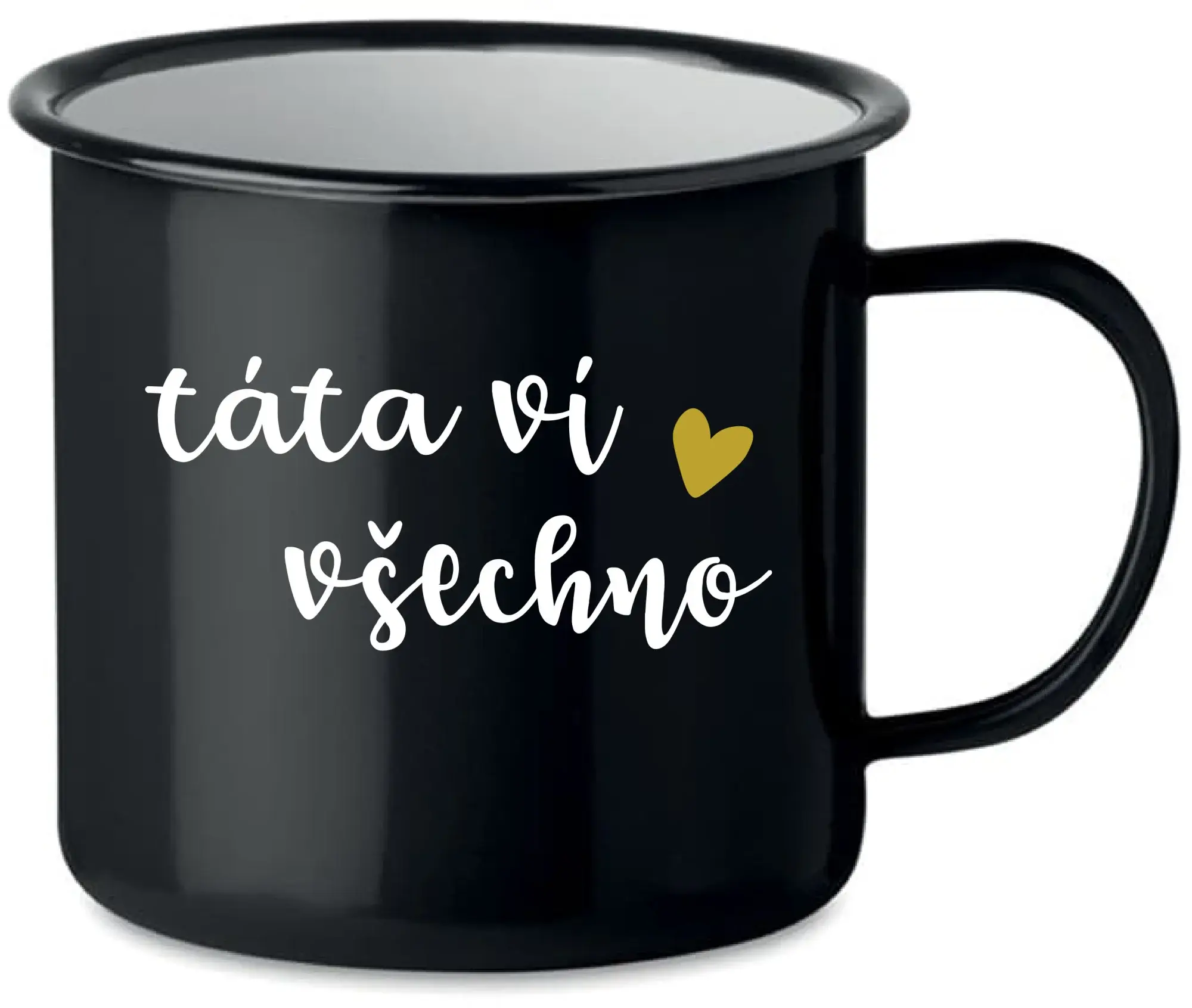 TÁTA VÍ VŠECHNO - černý plecháček 350 ml