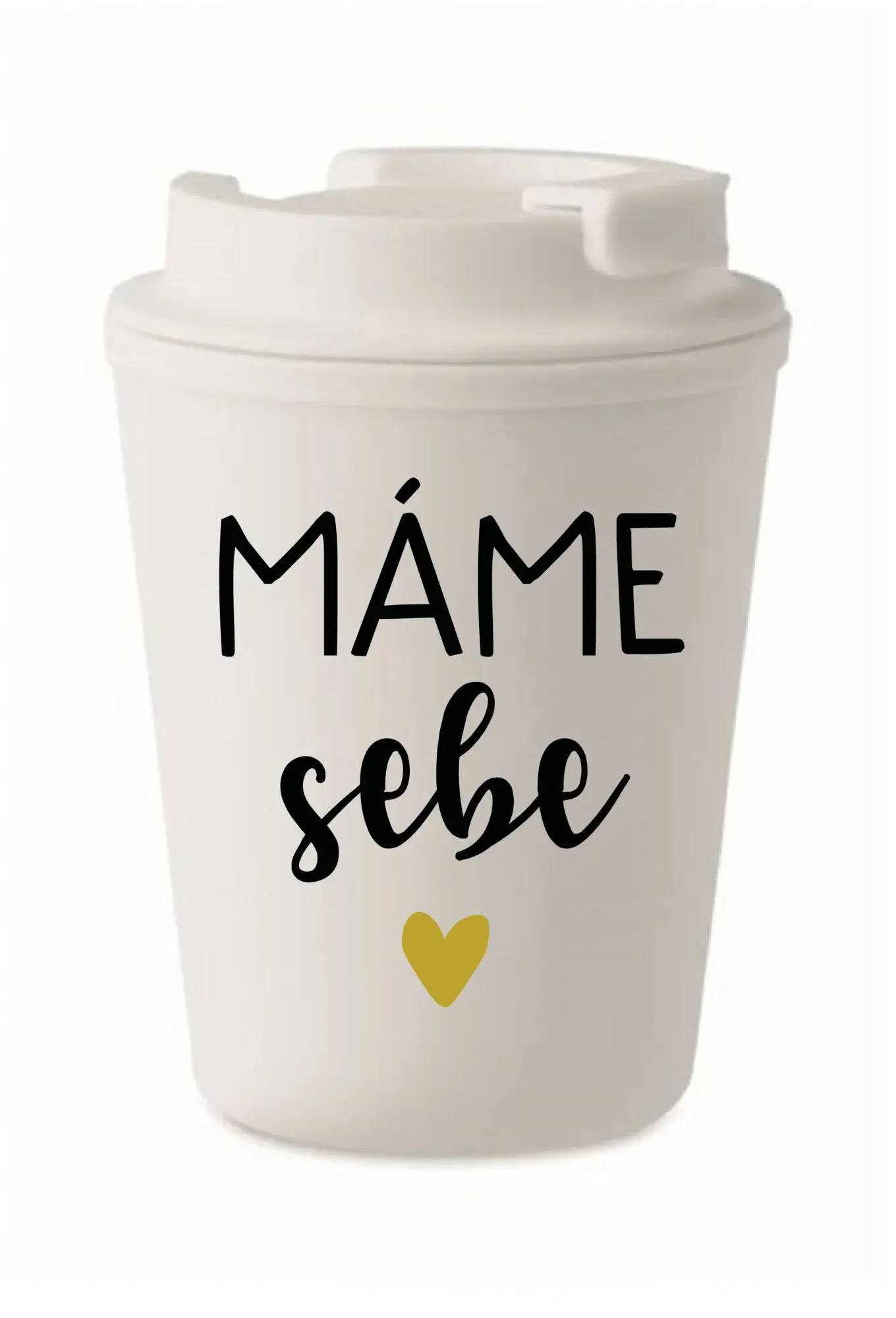 MÁME SEBE - bílý termohrnek 300 ml