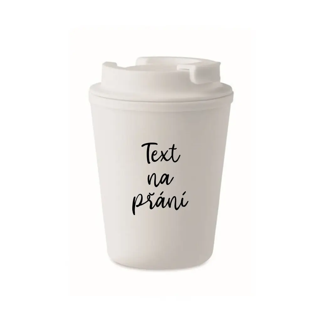 TEXT NA PŘÁNÍ - bílý termohrnek 300 ml