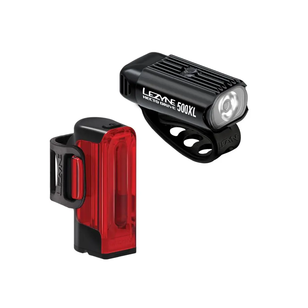 Lezyne HECTO DRIVE 500XL / STRIP DRIVE 300+ PAIR černá/červená