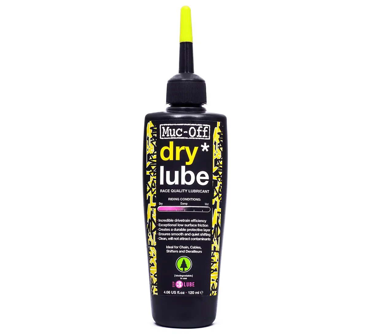 MUC-OFF BIO DRY LUBE - Mazivo na řetěz do sucha Objem balení: 120 ml 966CEE