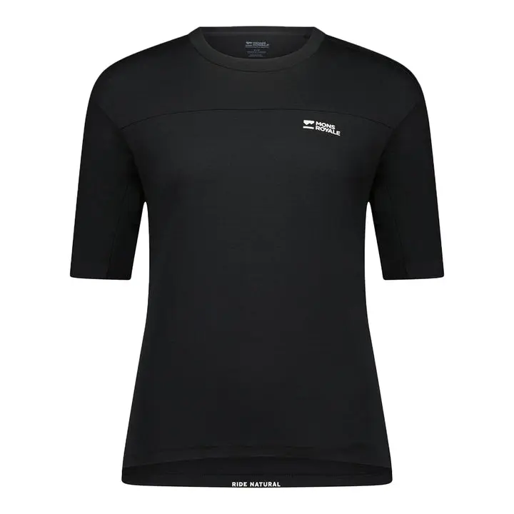 Mons Royale Diversion Merino Bike Jersey Short Sleeve M černá