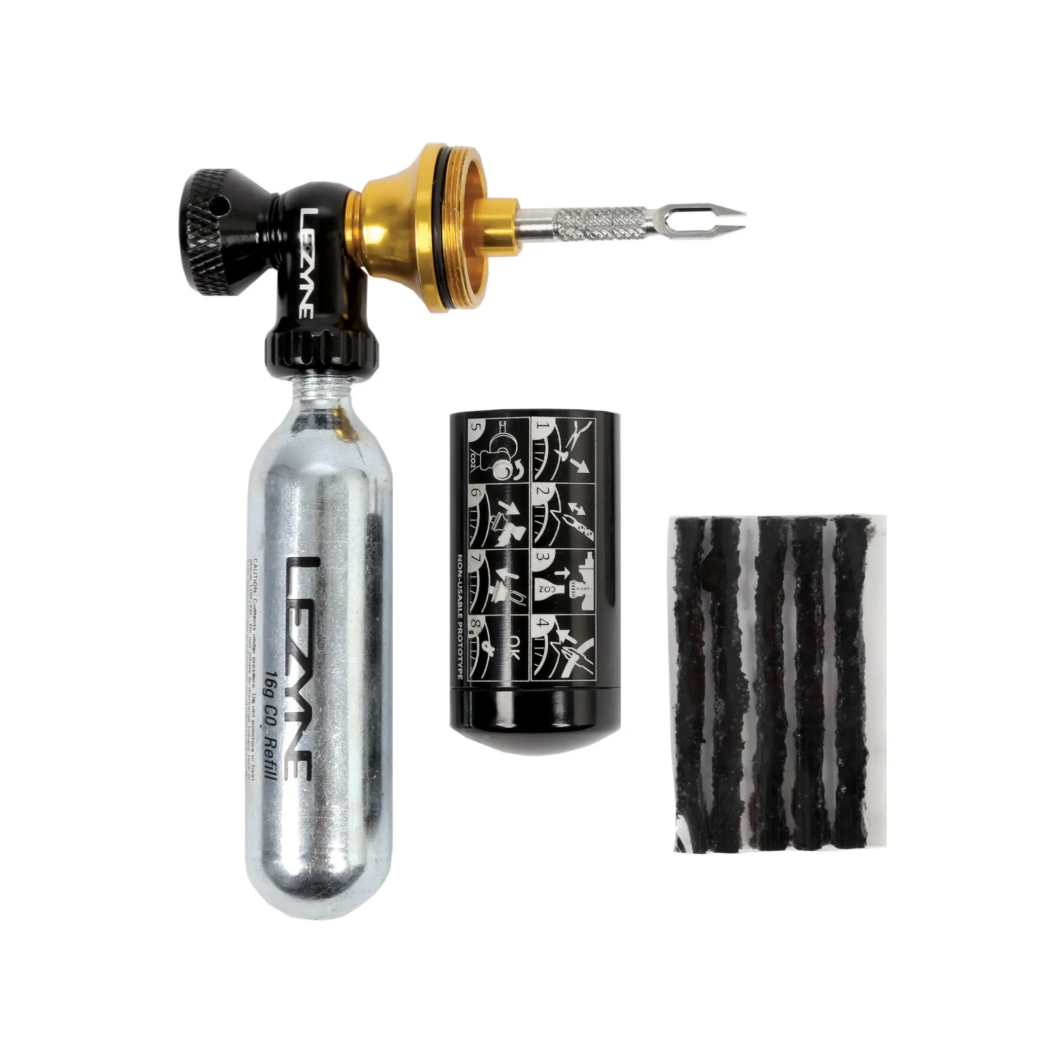 Lezyne TUBELESS CO2 BLASTER černá/multicolor